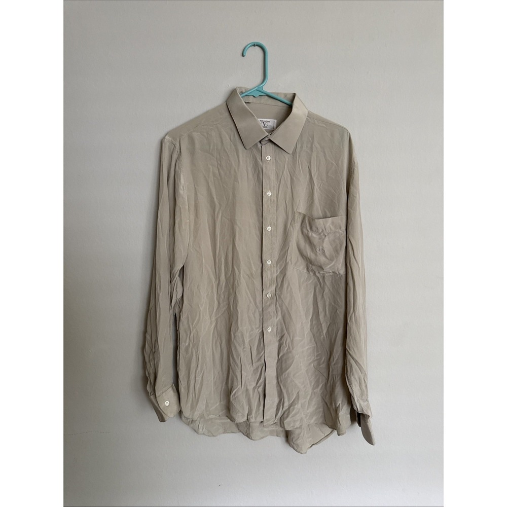 Beautiful Authentic VALENTINO‎ Blouse Ivory Sheer 100% Silk (see Pics For Sizing